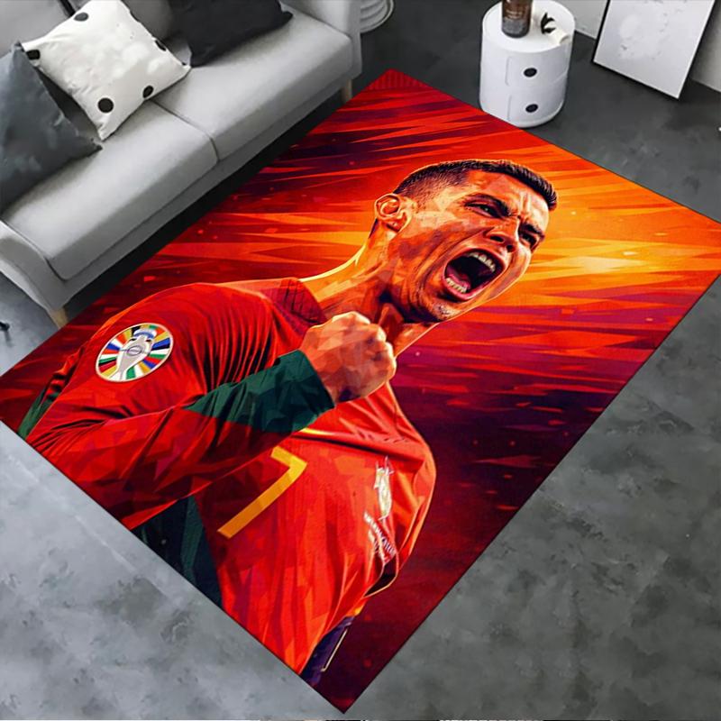 Nowy dywan C Ronaldo 2025 do salonu, sypialni, domu, dekoracja sofy, antypoślizgowa mata podłogowa dla dzieci 80x120cm( 31x47in)