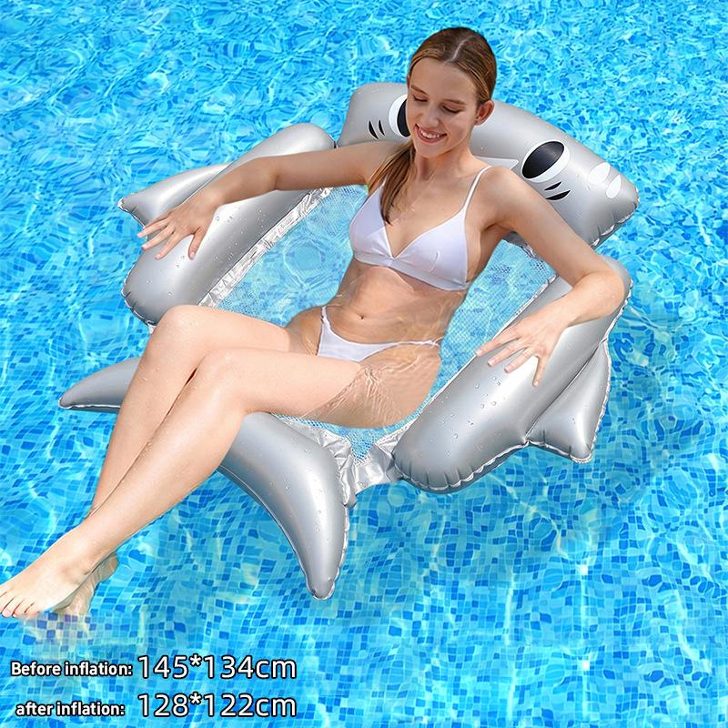 Foldable Fruit Print Floating Water Hammock Lounger Inflatable Pool Float Bed Chair for Summer Home Swimming Pool Lake Beach