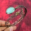 Amazonite Gemstone Cuff Bracelet Copper Wire Wrapped Bangle Handmade Copper Jewelry Adjustable Cuff Unique Bangle Wire Wrap Jewelry For Gift