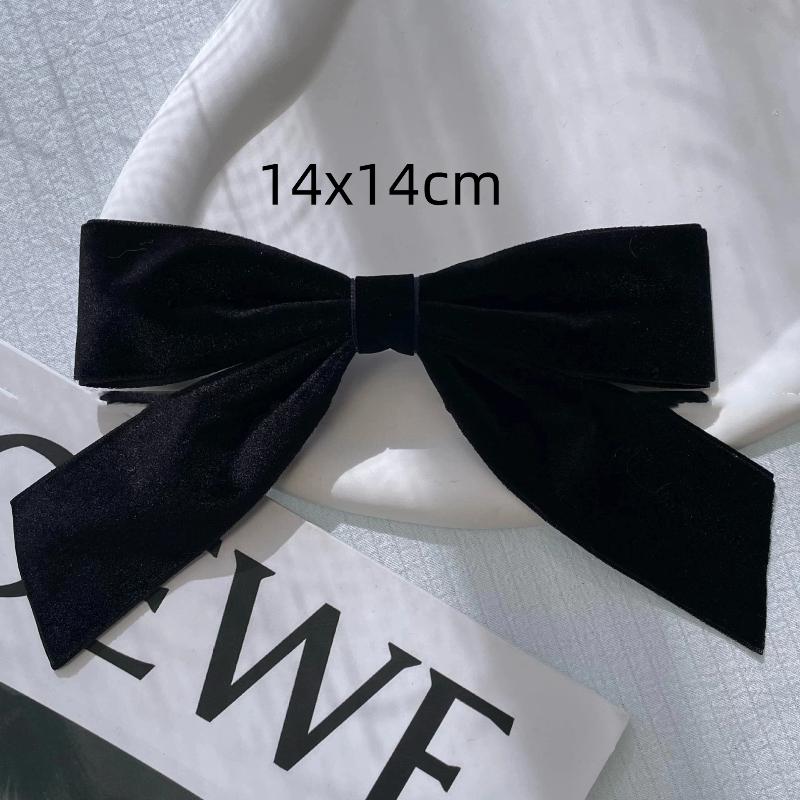 Black Velvet Bow Brooch Shirt Sweater Decoration Autumn Winter Accessories Women's Fashion Accessories