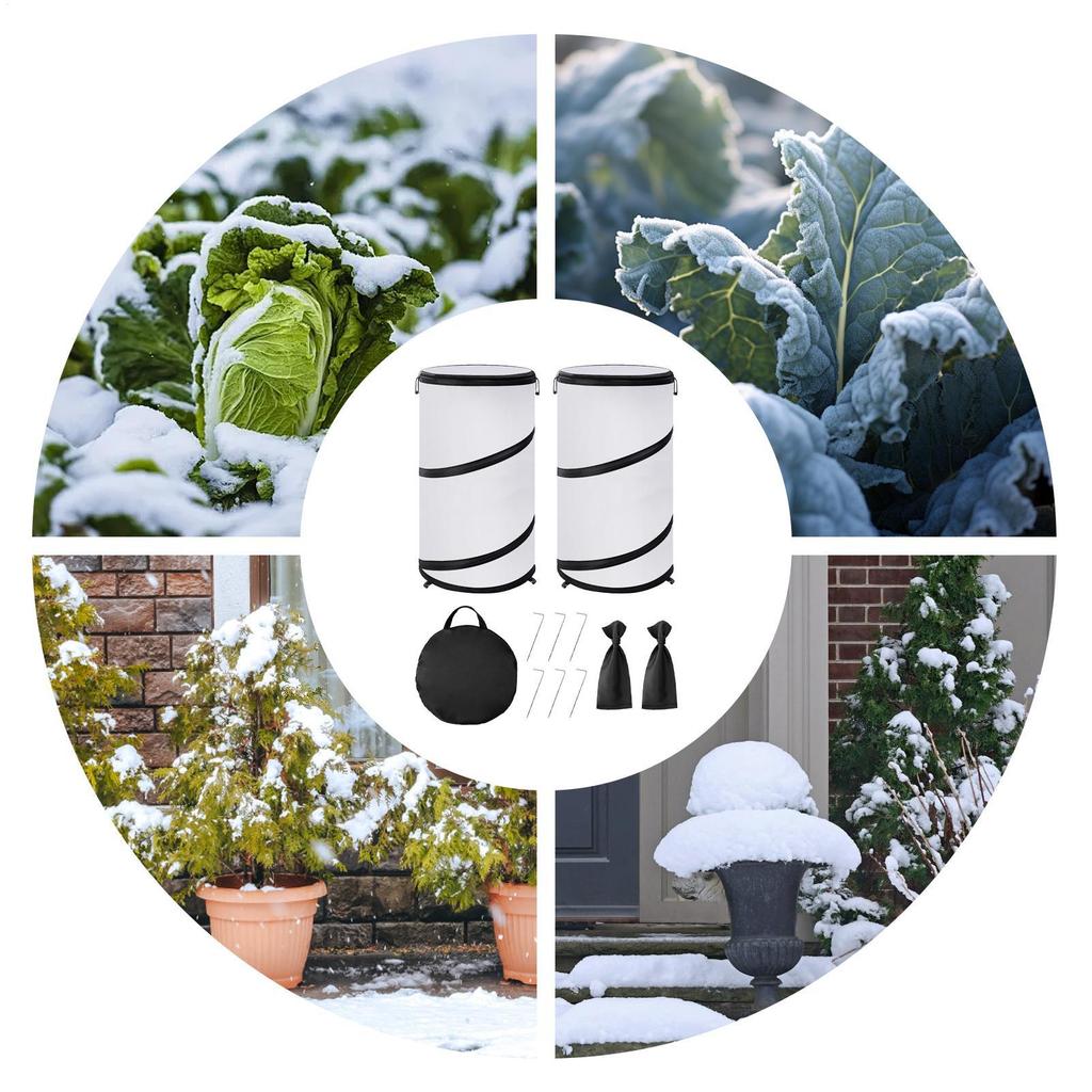 Frost Blankets For Outdoor Plants PopUp Winter Frost Plant Cover Round Garden Plant Frost Protection Tent For Greenhouse