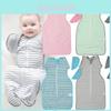 Cozy Pure Cotton Baby Sleep Sack With Removable Sleeves Newborn Swaddle Blanket