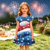 Vestido de Princesa de Verano para Niñas - Vestido Camiseta de Corte A Día de la Independencia