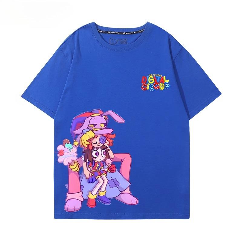 

Лето Новинка Удивительный Цифровой Цирк Креативный Принт Детские Топы Повседневные Удобные 100% Хлопковые Топы Мальчики Девочки Модная Футболка 140