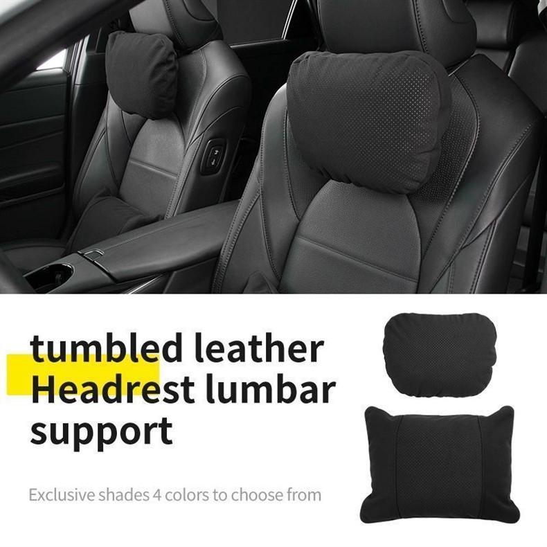 Car Headrest Lumbar Support Cushion for BMW, Mercedes-Maybach, Tesla