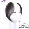Natural Invisible False Middle-part Bangs Hair Extensions Clip In the Front Side Bangs Synthetic Fake Fringe Hairpiece