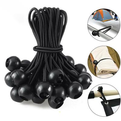 Cords with Balls Portable Waterproof Tie Down Straps Tarpaulin Tensioner Elastic Bands Camping Accessories