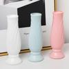 Nordic Style Petal-Shaped Drop-Resistant Plastic Vase - Minimalist Imitation Porcelain Flower Pot for Home Décor