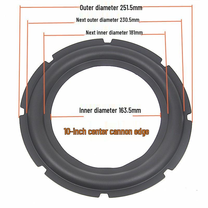 Rubber Edge Subwoofer & Mid-range Speaker: 6.5", 8", 10", 12" Edge Repair & Folding Ring