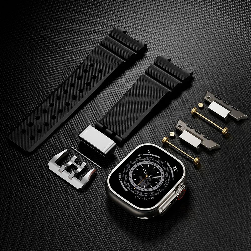Silicone Sports Strap For Apple Watch Ultra 2/3 49mm Series 11 46mm 10 9 8 7 45mm Rubber Band for IWatch 6 5 4 Se 44mm 42mm Bracelet