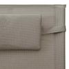 Sun Lounger Textilene Taupe and Grey