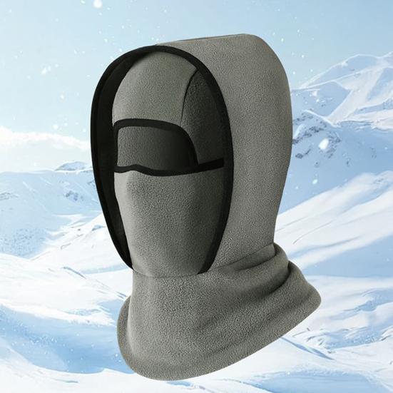 Winter Thermal Hat Cold Weather Windproof Outdoor Skiing Motorcycle Riding Cycling Fleece Face Guard Balaclava Hood