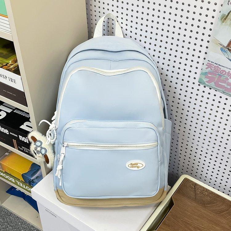 Schoolbag Japanese ins Large Capacity Simple Lightweight Casual Versatile School Bag Fourth and Sixth Grades Middle and High School Students Backpack