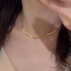 Simple and high-quality bowknot diamond snake bone chain necklace new in light luxury exquisite small design party jewelry gift