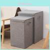 Cesta de Lavandería Plegable de Algodón y Lino Minimalista Moderna con Tapa para Baño y Lavadero
