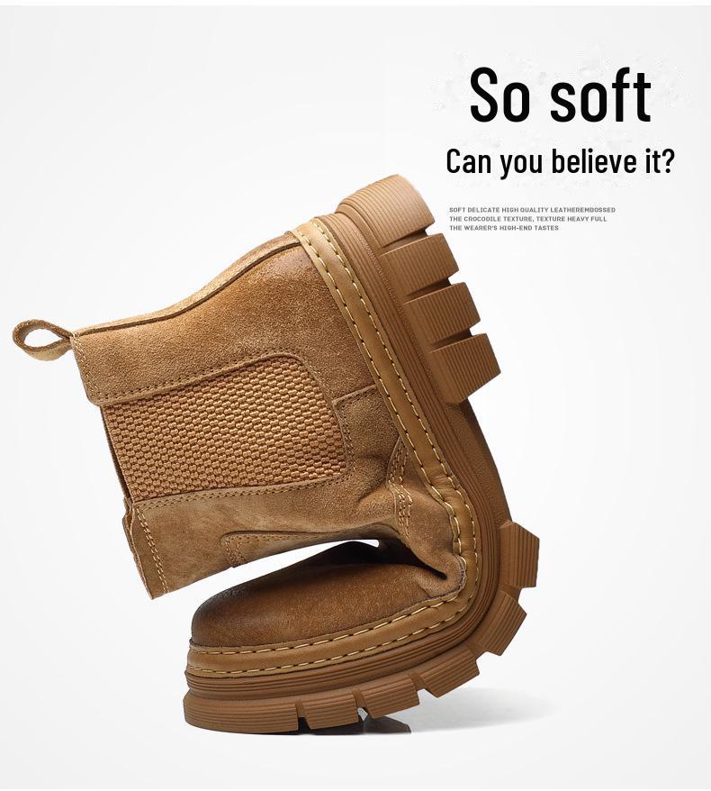 2024 Men's Casual Mid-Cut Martin Boots - British Style High-Top Workwear Fashion