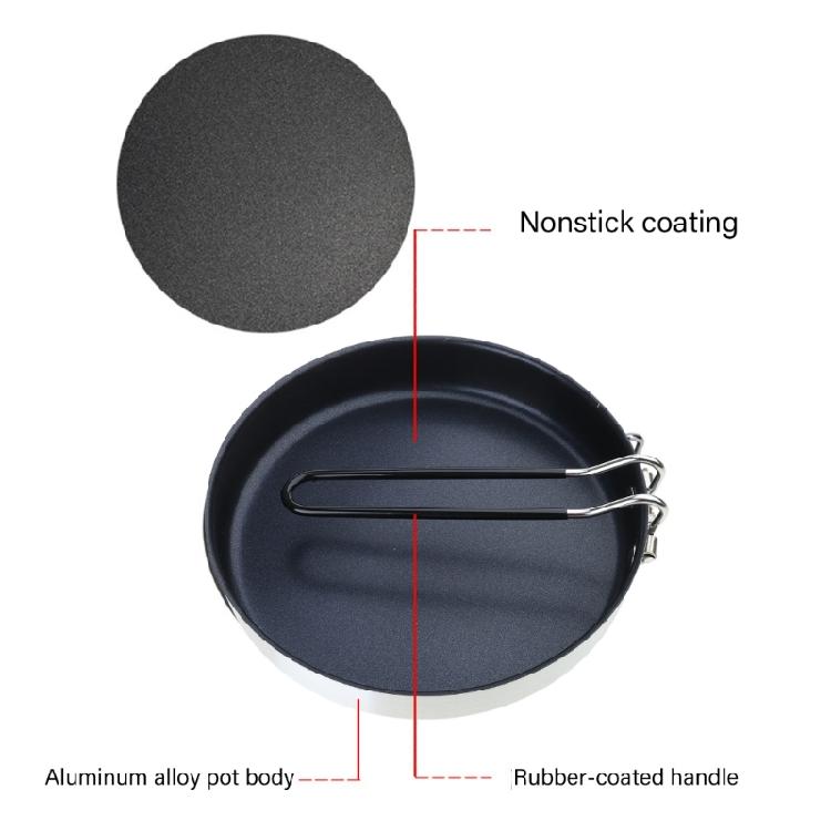 Nonstick Frying Pans with Storage Bag Light Weight Grill Pans Outdoor Cookware Quick Heating Skillets Cooking Tool