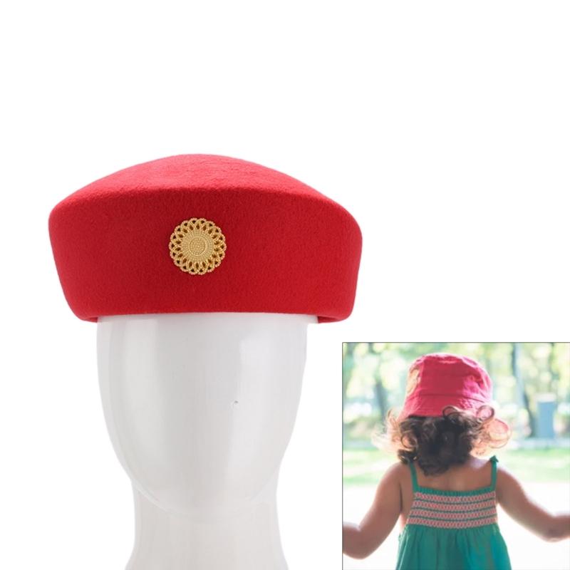 Sailor Hat Vintage Carnival Military Beret Hat Knight Felt Christmas Cosplay Sailor Hat Stage Performances Accessories