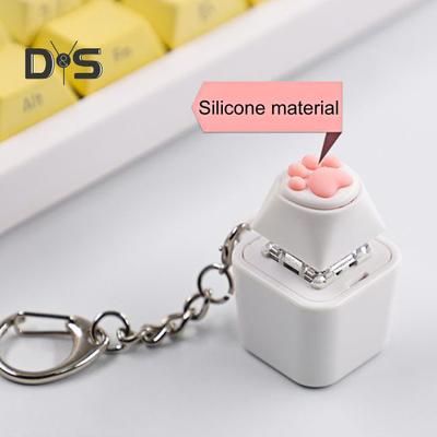 Oplaadbare Keycap Assen Tester RGB Decompressie Sleutelhanger Speelgoed Verwisselbare Schakelaars Kat Miauwt Eend Kwak voor Gamers Kantoor Programmeren