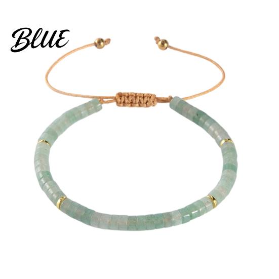 Daily Wear Bracelet Women Adjustable Length Natural Stone Beads Stackable