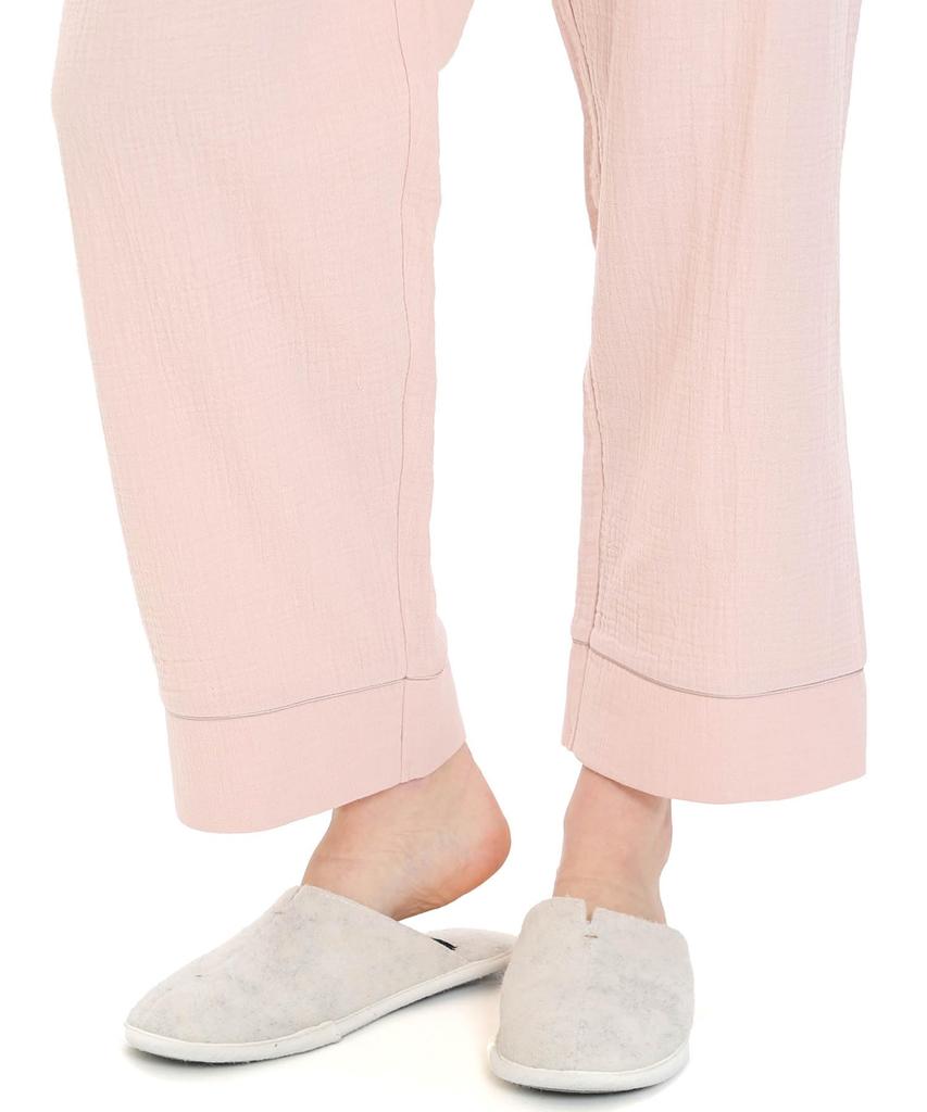 Narue Pajama Cream Puff Gauze Calm Color Tailored Pajamas Women's Set, (R),