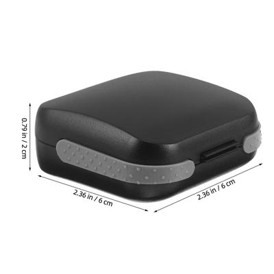 Hearing Aid Protective Box Black Waterproof Shockproof Hard Shell Cushion Travel Storage Case Compact Pocket Size Hearing Aid