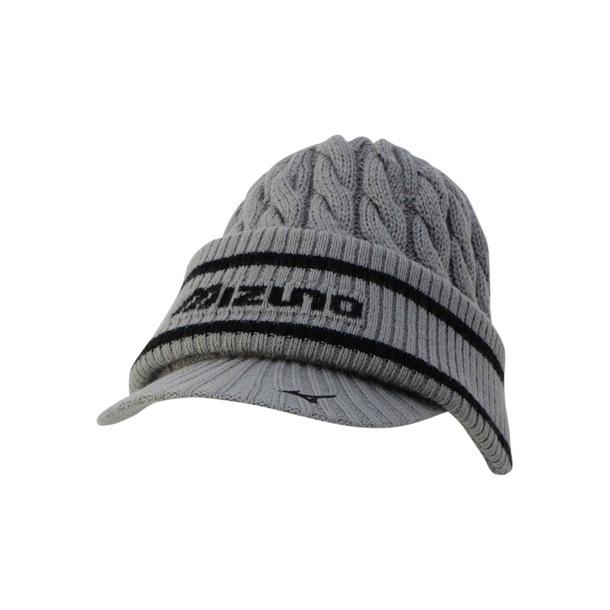 

Mizuno Breath Thermo Brim Knit Golf Cap (with Neck Warmer), E2MWC505, Men s, Gray, Size F