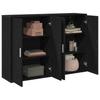 Sideboard 2 pcs Black Oak Effect 60 x 31 x 84 cm