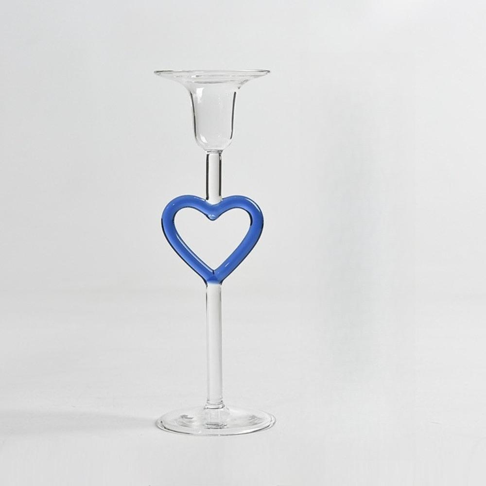 

European Style Elegant High Foot Heart-shaped Candlestick Romantic Candlelight Dinner for Parties Weddings Home Decoration