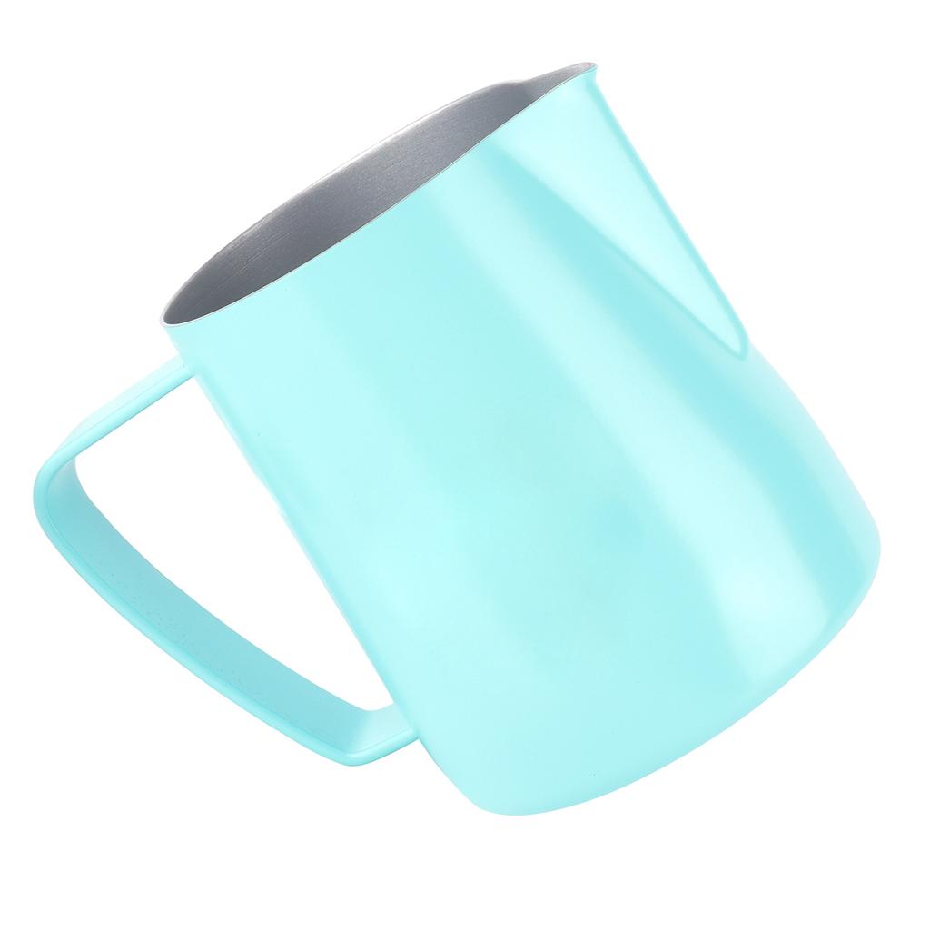 Kávová napěňovací konvička s výlevkou Nerezová konvička na mléko pro domácí kavárnu Mátově zelená 600 ml