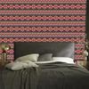 Wallpaper Ethnic Pattern Red and Burgundy 50x1000