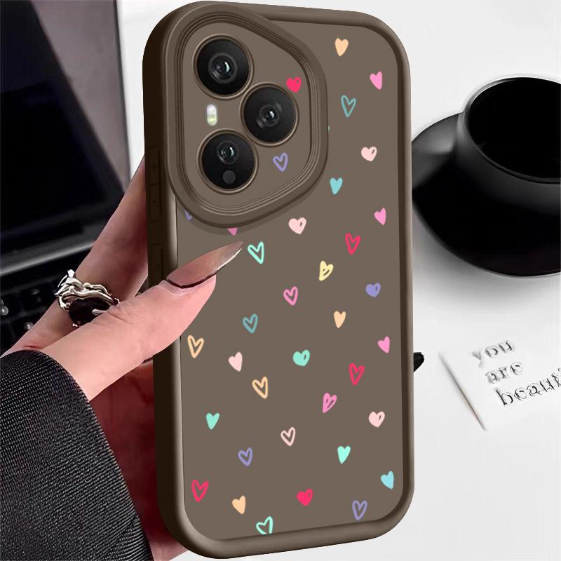 Soft TPU Phone Case For Honor 400 Pro 200 Pro X8c X9c Smart X6a X6b X6c Magic7 Lite Mini Heart Printed Silicone Protect Cover
