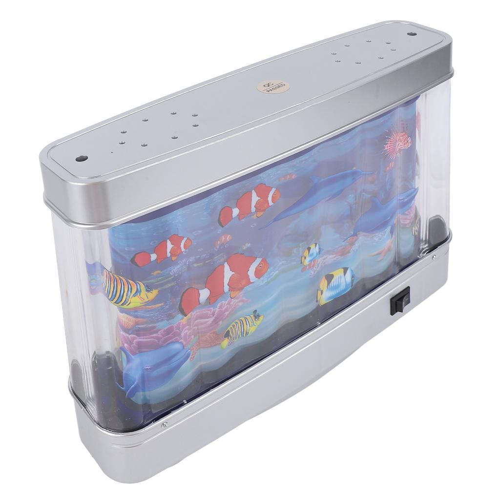 Artificial Fish Tank Decorative Lamp Lifelike White Light Aquarium Desk Lamp Night Light with Moving