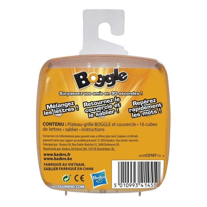 Boggle, Jeu de société de voyage, Jeu de réflexion rapide pour petits et grands, Hasbro Gaming, Dès 8 ans