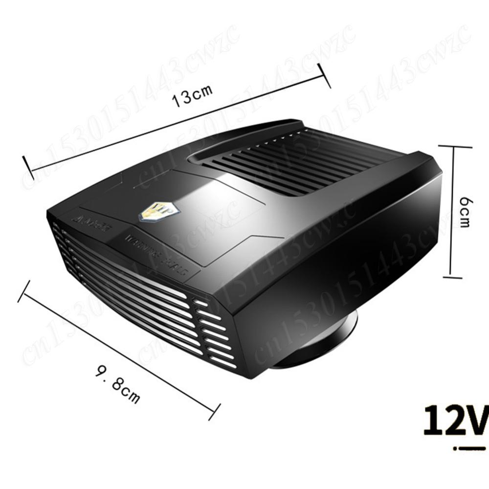 Chauffage de voiture 2 en 1 12V Dégivreur et désembueur de pare-brise Rotatif à 360° Chauffage Dégivreur Chauffage Refroidissement Ventilateur Chauffant Pour Camion Camping-car