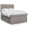 Vidaxl Letto Continentale Con Materasso, Taupe, Tessuto, 140X200 Cm