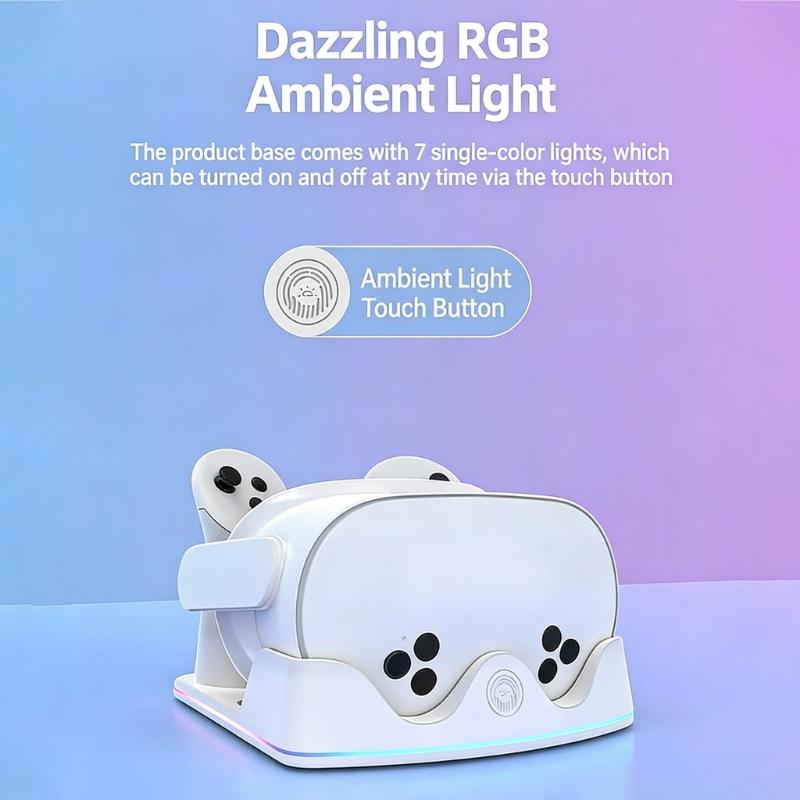 Functional Lighted Charging Stand For Digital Entertainment Systems Series Efficient Electricity Transfer And Grip Base