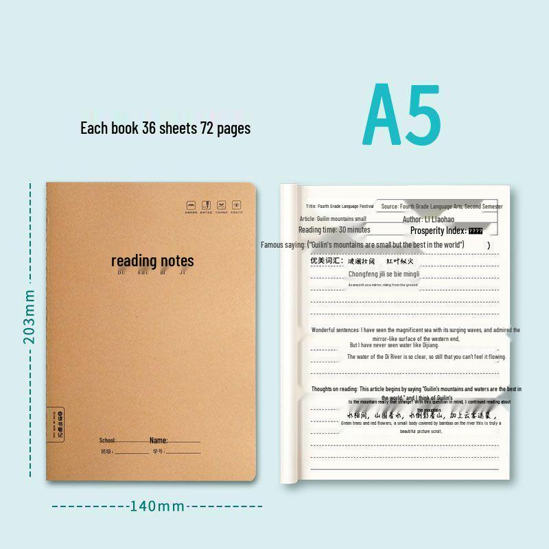 

Тетрадь для чтения для начинающих: Вдохновляющие слова, предложения и абзацы 3 Notebooks Set - Standard Thick