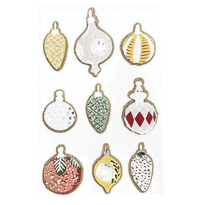 3D Stickers - RICO DESIGN - Classic Christmas Decorations - 9 Pcs - Easy Adhesives - Scrapbooking