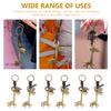WOFASHPURET Giraffe Genuine Leather Keychain Set of 2, Bag Charm, Key Ring, Leather, Animal Design, Cute, Stylish, Key, Car, Smart Key, Strap,