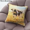 Farm Cow Wheat Field Throw Pillow Covers Pattern Cushion Cover Suitable For Sofa Bedroom Car Pillow Cover