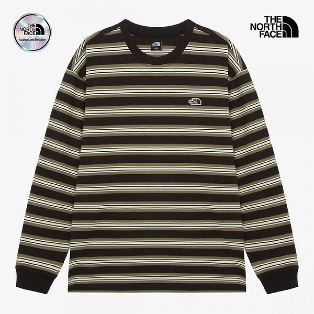 The NorTh Face Men S Long Sleeve T ShirT STripe Blk nT7Tr56a 95