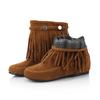 Fashion Vintage Fringe Short Boots for Women Fashion 2025 Autumn Winter Solid Female Boots Shoes Ladies