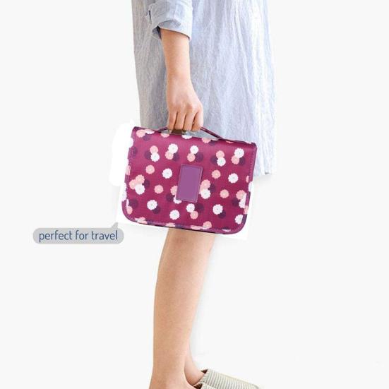 Travel Hanging Toiletry Bag Portable Cosmetic Organizer with Hook Waterproof Makeup Pouch for Women Girls Business Trips Vacation Use