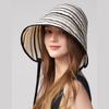 Solid Color Summer Sun Hat Wide Brim Bucket Hat Casual Sunscreen Visor Cap  Beach