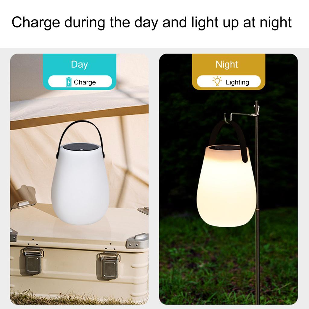Solar Camping Lantern Outdoor Waterproof Landscape Decoration Light 8 Color Changing LED Light