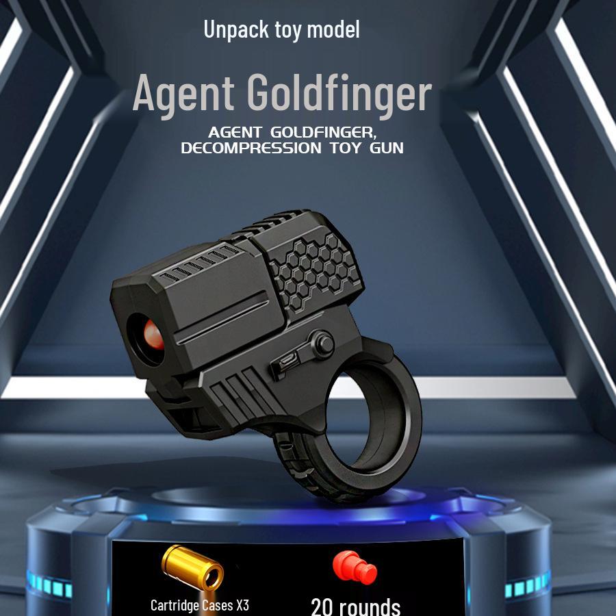 Kids Secret Agent Mini Soft Bullet Pistol Toy with Ejecting Shells