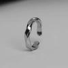 Simple Open Twist Geometric Mobius Ring Men Women Vintage Silver Color Party Jewelry