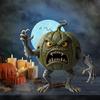 Pumpkin Evil Figurine Spooky Resin Halloween Tabletop Decoration for Home Office Desk Decor Halloween Party Supplies