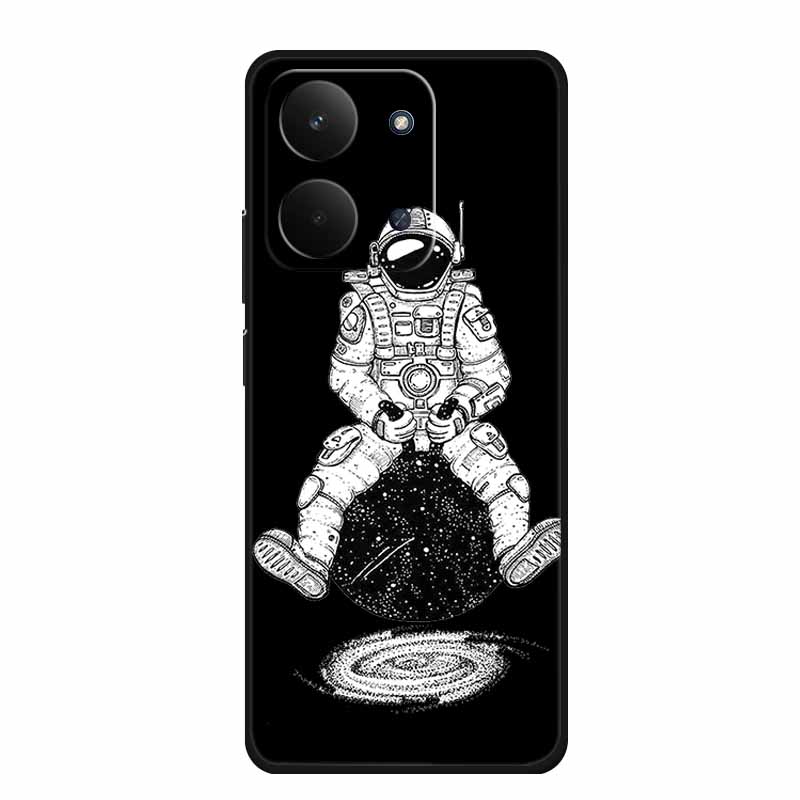 For Redmi 15C 4G Case 15 C Cartoon Cat Black Silicone Soft TPU Phone Case For Xiaomi Redmi 15C Back Cover Cases Redmi15C 6.9"